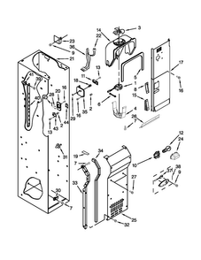 Freezer Liner And Air Flow Parts Diagram and Parts List for JS48PPDUDB14  Jenn-Air Refrigerator