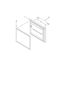 Freezer Door Parts Diagram and Parts List for ABB2522FEB2  Amana Refrigerator