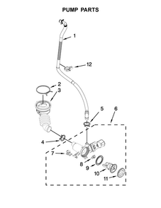 Part Location Diagram of W10611624 Whirlpool HOSE