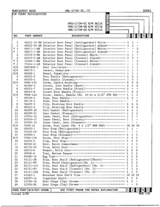 Doors Page 2 Diagram and Parts List for 17794A  Admiral Refrigerator
