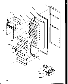 Refrigerator Door Diagram and Parts List for SZD27NL-P1162410WL  Amana Refrigerator