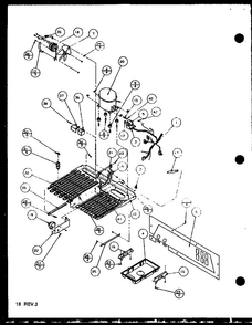 Compressor Compartment Diagram and Parts List for BX20QL-P1125510WL  Amana Refrigerator