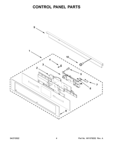 Control Panel Parts Diagram and Parts List for JMC2430IL15  Maytag Microwave