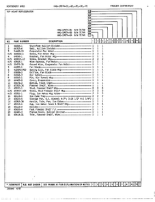 Freezer Compartment Page 2 Diagram and Parts List for 19874A  Admiral Refrigerator