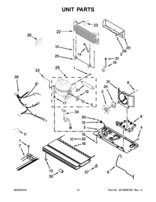 Unit Parts Diagram and Parts List for MFI2269FRE01  Maytag Refrigerator