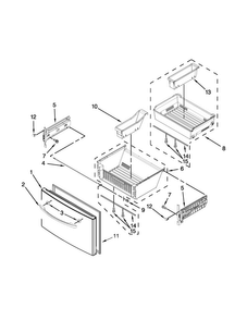 Freezer Door Parts Diagram and Parts List for 7MF2976AEM03  Maytag Refrigerator