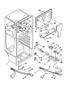 Liner Parts Diagram and Parts List for A8TCNWFAW00  Amana Refrigerator