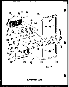 Evaporator Parts Diagram and Parts List for BC20WC-P6023510WC  Amana Refrigerator