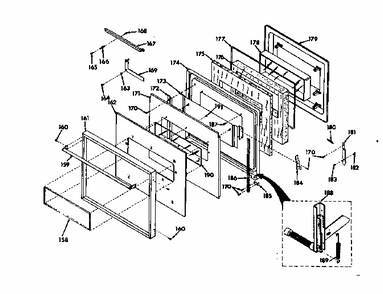 Oven Porcelain Door-model No. 850.4237711; .4237712 Diagram and Parts List for 8504237792  Kenmore Range