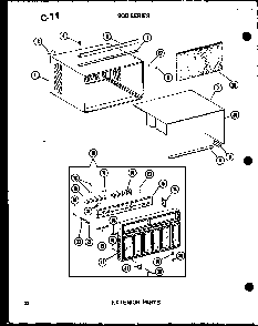 Section 1 Diagram and Parts List for 218-3K P67535-5R Amana Air Conditioner
