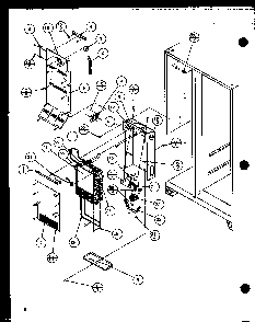 Evaporator And Air Handling Diagram and Parts List for 36041W-P1122101WW  Amana Refrigerator