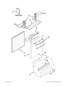 Door And Panel Parts Diagram and Parts List for MDB7759SAB3  Maytag Dishwasher