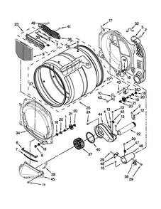 Bulkhead Parts Diagram and Parts List for MDG25PDAXW2  Maytag Dryer