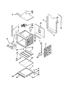 Lower Oven Parts Diagram and Parts List for JJW2527WS00  Jenn-Air Wall Oven