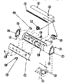 Graphic Panel, Control Mounting Plate And Controls Diagram and Parts List for LW8363W2 PLW8363W2B Amana Washer