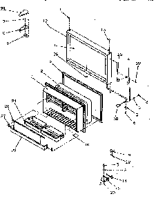 Freezer Door Diagram and Parts List for TR21S4E-P1196103WE  Amana Refrigerator