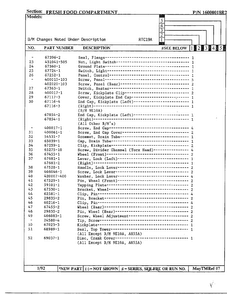 Fresh Food Compartment Page 3 Diagram and Parts List for 19694  Maytag Refrigerator