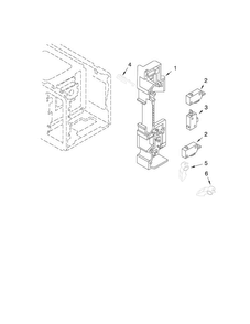 Microwave Latch Board Parts Diagram and Parts List for AMC6158BCB10  Jenn-Air Microwave