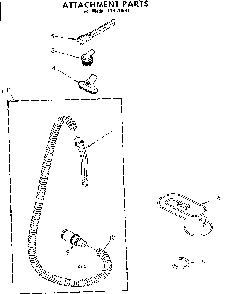 Attachment Parts Diagram and Parts List for 11620691  Kenmore Canister Vacuum