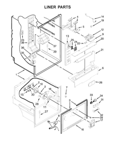 Liner Parts Diagram and Parts List for MFW2055YEB01  Maytag Refrigerator