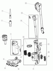 Diagram Diagram and Parts List for UH73100  Hoover Upright Vacuum
