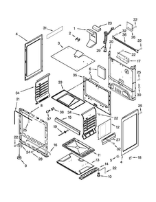 Chassis Parts Diagram and Parts List for AGR4433XDB2  Amana Range