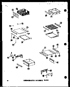 Refrigerator Interior Parts Diagram and Parts List for SD19W-C-P60340-36WC  Amana Refrigerator
