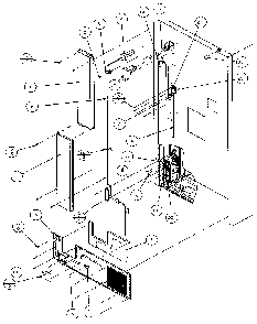 Cabinet Back Diagram and Parts List for TX19R-P1158502W  Amana Refrigerator