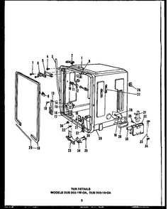 Section 14 Diagram and Parts List for DCS211-1H-OA  Caloric Dishwasher