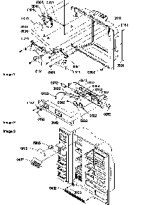 Ice & Water Cav/elec Brkt/& Toe Grille Diagram and Parts List for SCD25TW-P1190422WW  Amana Refrigerator