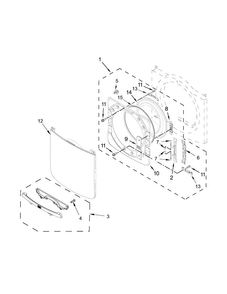 Door Parts Diagram and Parts List for MGD4100DW0  Maytag Dryer