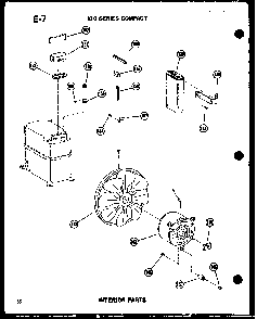 Interior Parts Diagram and Parts List for 11-5J P54336-67R Amana Air Conditioner