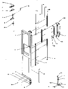 Freezer Door Hinge And Trim Parts Diagram and Parts List for SXD22Q2L-P1181308WL  Amana Refrigerator