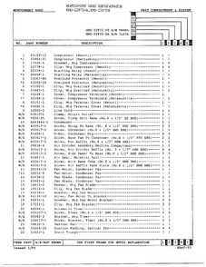 Unit Compartment/system Page 2 Diagram and Parts List for 22972A  Admiral Refrigerator