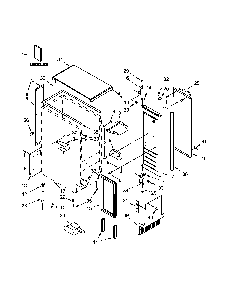 Cabinet, door and liner parts Diagram and Parts List for 59689553101  Amana Ice Maker