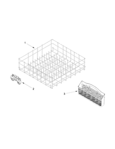 Lower Rack Parts Diagram and Parts List for MDB7749SBM2  Maytag Dishwasher
