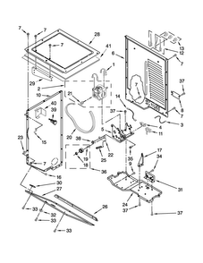 Dryer Cabinet And Motor Parts Diagram and Parts List for MET3800XW2  Maytag Washer Dryer Combo