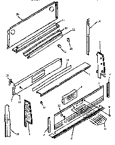 Backguard Parts Diagram and Parts List for AGS750L-P1141236NL  Amana Range