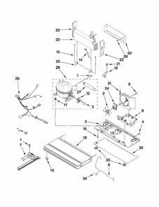 Unit Parts Diagram and Parts List for G32026PELB5  Maytag Refrigerator