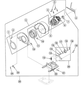 Motor Assy Diagram and Parts List for SSGT09LF  Speed Queen Dryer