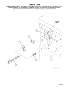 Lead-In Cord Diagram and Parts List for LSGE5AGW113TW01 2001000001 Speed Queen Dryer