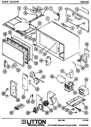 01 - Page 2 Diagram and Parts List for 1435002  Litton Microwave