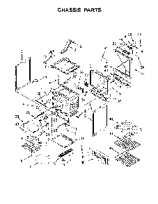 Chassis Parts Diagram and Parts List for 66495223711  Kenmore Range