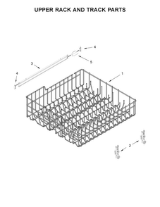 Upper Rack And Track Parts Diagram and Parts List for ADB1400AGB0  Amana Dishwasher