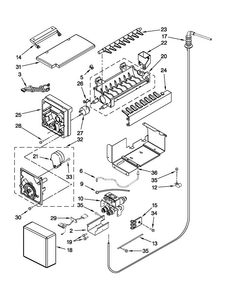 Icemaker Parts Diagram and Parts List for JS48CXDBDB13  Jenn-Air Refrigerator