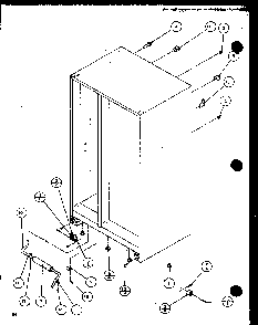 Rollers And Cabinet Back Components Diagram and Parts List for SZ22ML-P1120608WL  Amana Refrigerator