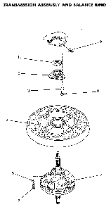 Gearcase And Balance Ring Diagram and Parts List for NA3812L33638  Speed Queen Washer
