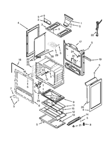 Chassis Parts Diagram and Parts List for AGR5630BDW2  Amana Range