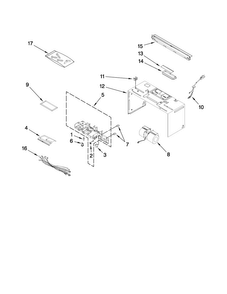 Cabinet And Air Flow Parts Diagram and Parts List for MMV4205BAS17  Maytag Microwave