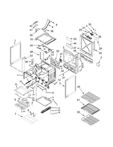 Chassis Parts Diagram and Parts List for JDS1450DS0  Jenn-Air Range